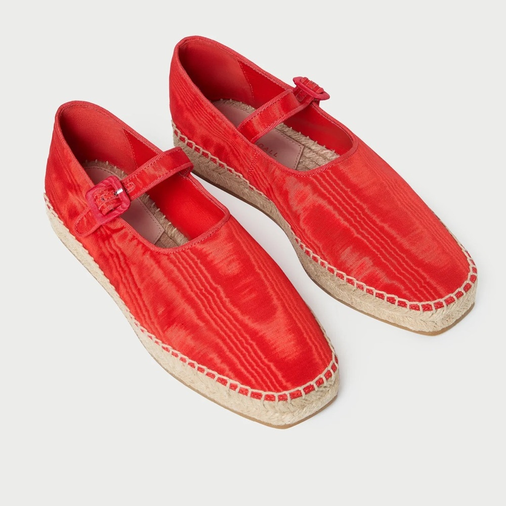 Loeffler Randall Red Espadrille Mary Janes